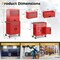 3-in-1 Rolling Tool Chest Storage Cabinet with Universal Wheels and 6 Different Size Drawers